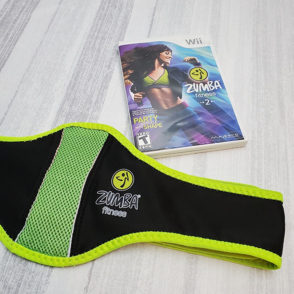 Zumba Fitness Belt and Zumba Fitness 2 CD for Wii Game System *